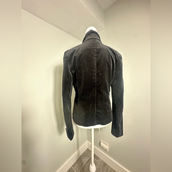 Calvin Klein Velvet Black Blazer Size 6 - Picture 6 of 14